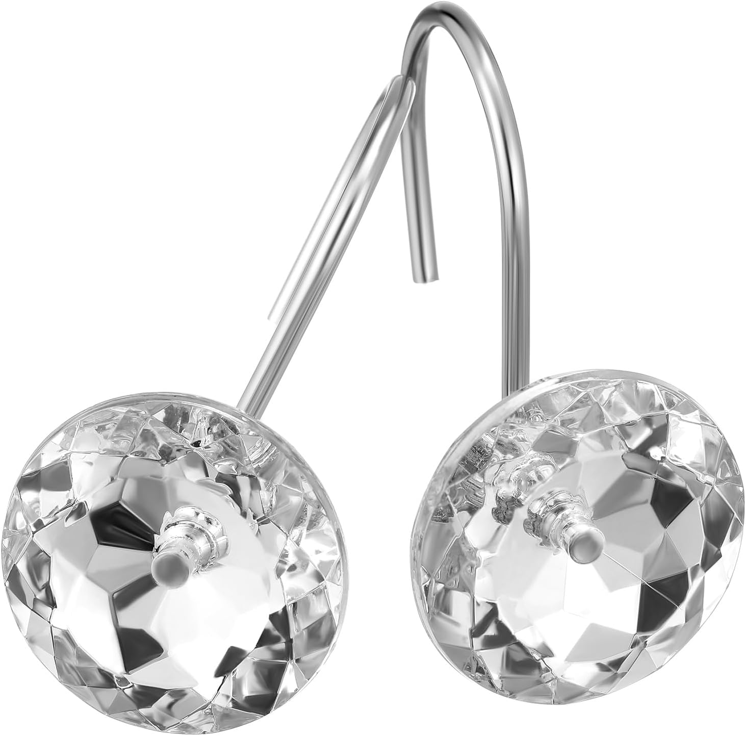 Rust-Proof Silver Shower Hooks Set
