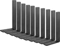 Floating Shelf Bracket 12 Inch 10 Pack - Heavy Duty Black Brackets