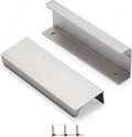 Satanga Edge Nickel Finger Pulls for Cabinets - Pack of 10