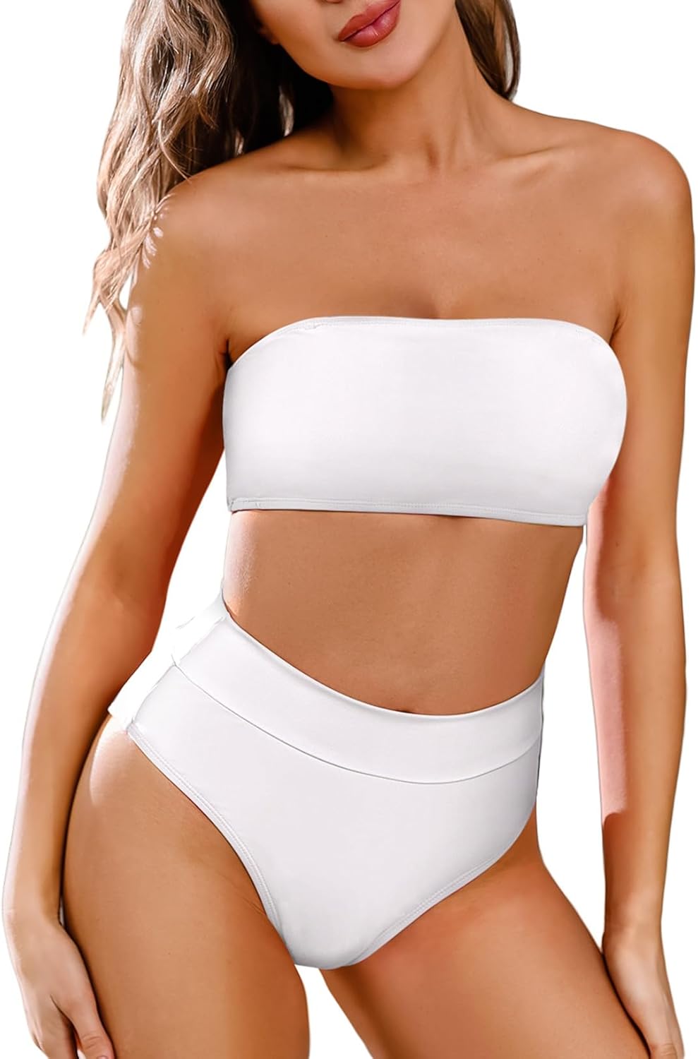 Pink Queen Women's High Waist Bikini Set with Removable Straps