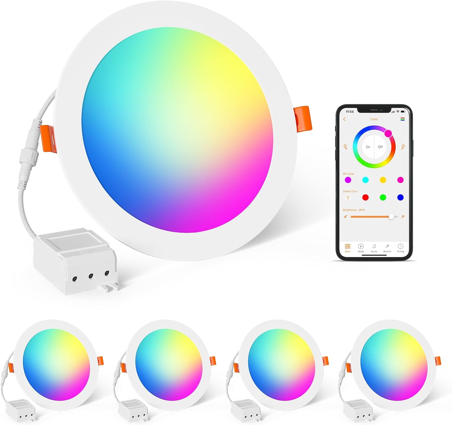 Smart Recessed Lighting 4 Inch Color Changing LED Downlight