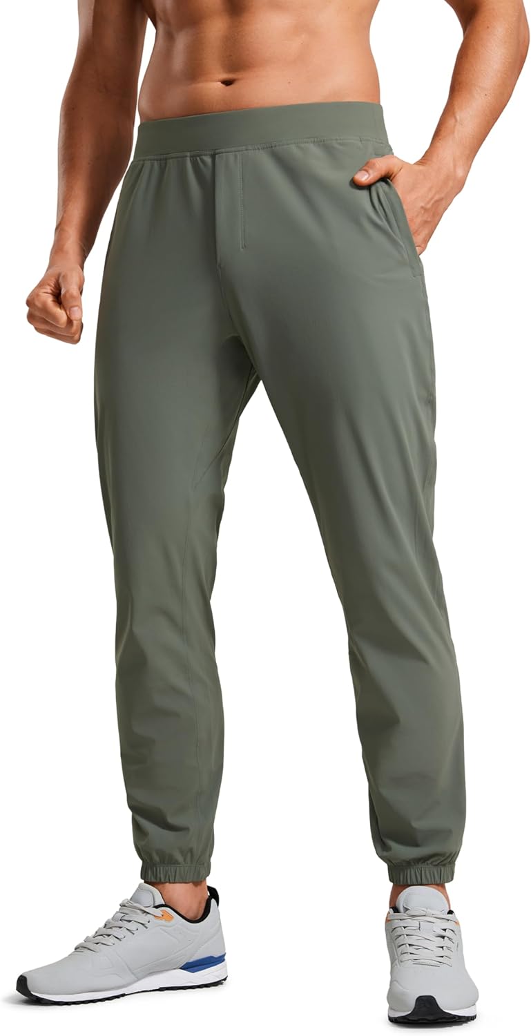 CRZ YOGA Athletic Joggers for Men - Lightweight Running Pants
