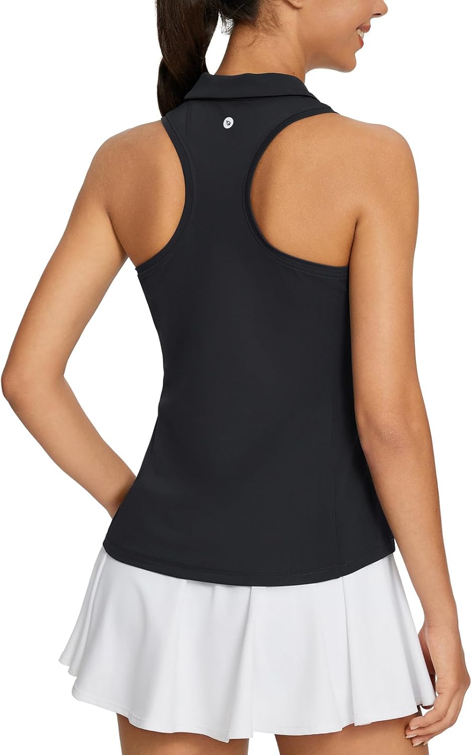 baleaf Womens Golf Shirt Sleeveless V-Neck Racerback Polo UPF