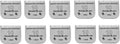 10 Pack Detachable Pet Dog Grooming Clipper Ceramic Blade Sets - Size