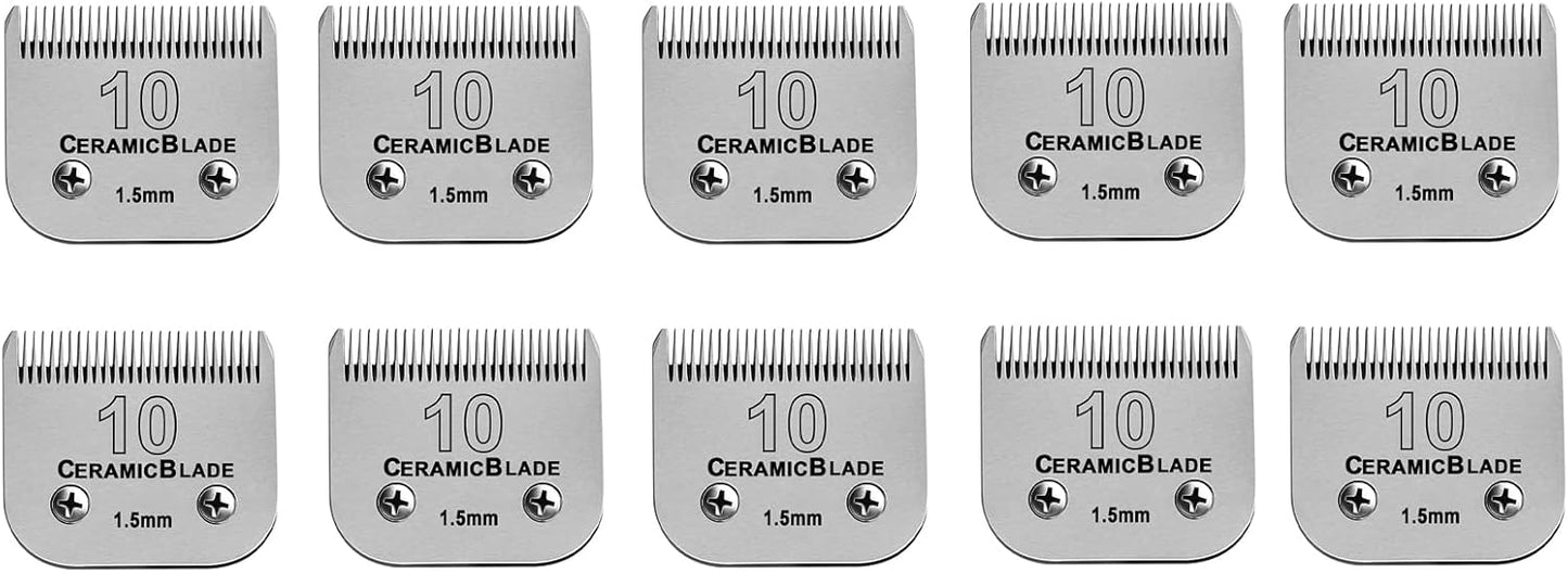 10 Pack Detachable Pet Dog Grooming Clipper Blade Sets Review