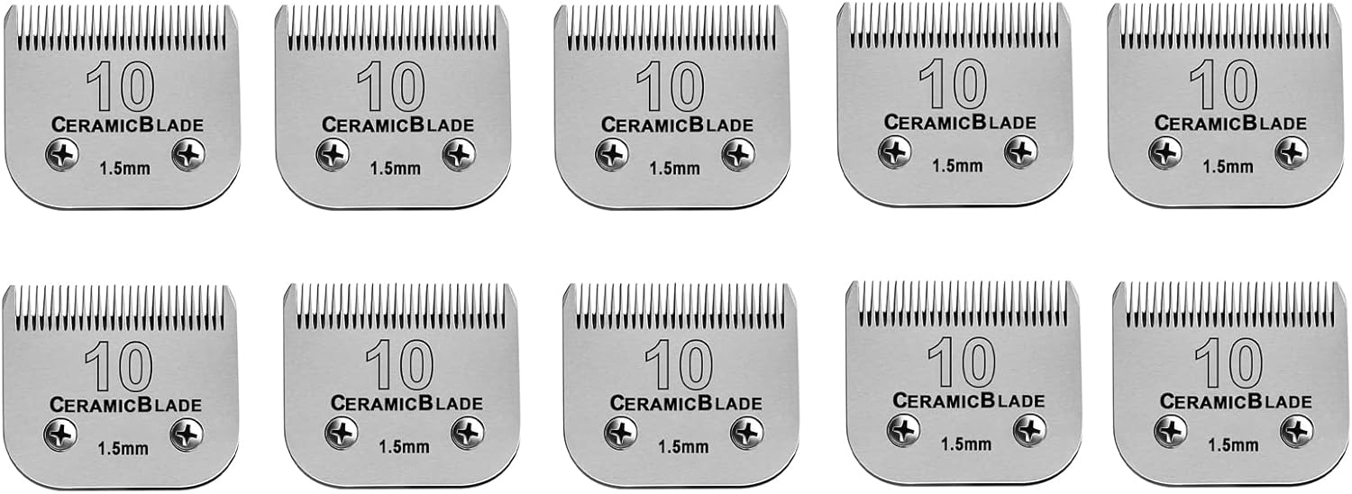 10 Pack Detachable Pet Dog Grooming Clipper Blade Sets Review
