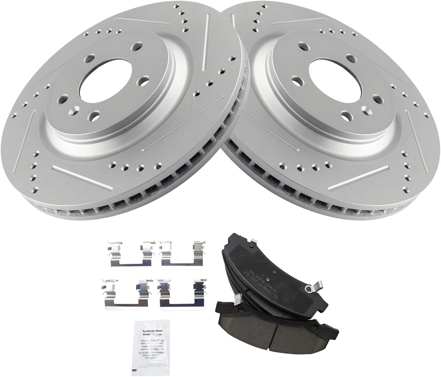 TRQ Front Brake Pad & Rotor Kit for 2008-2009 Buick LaCrosse