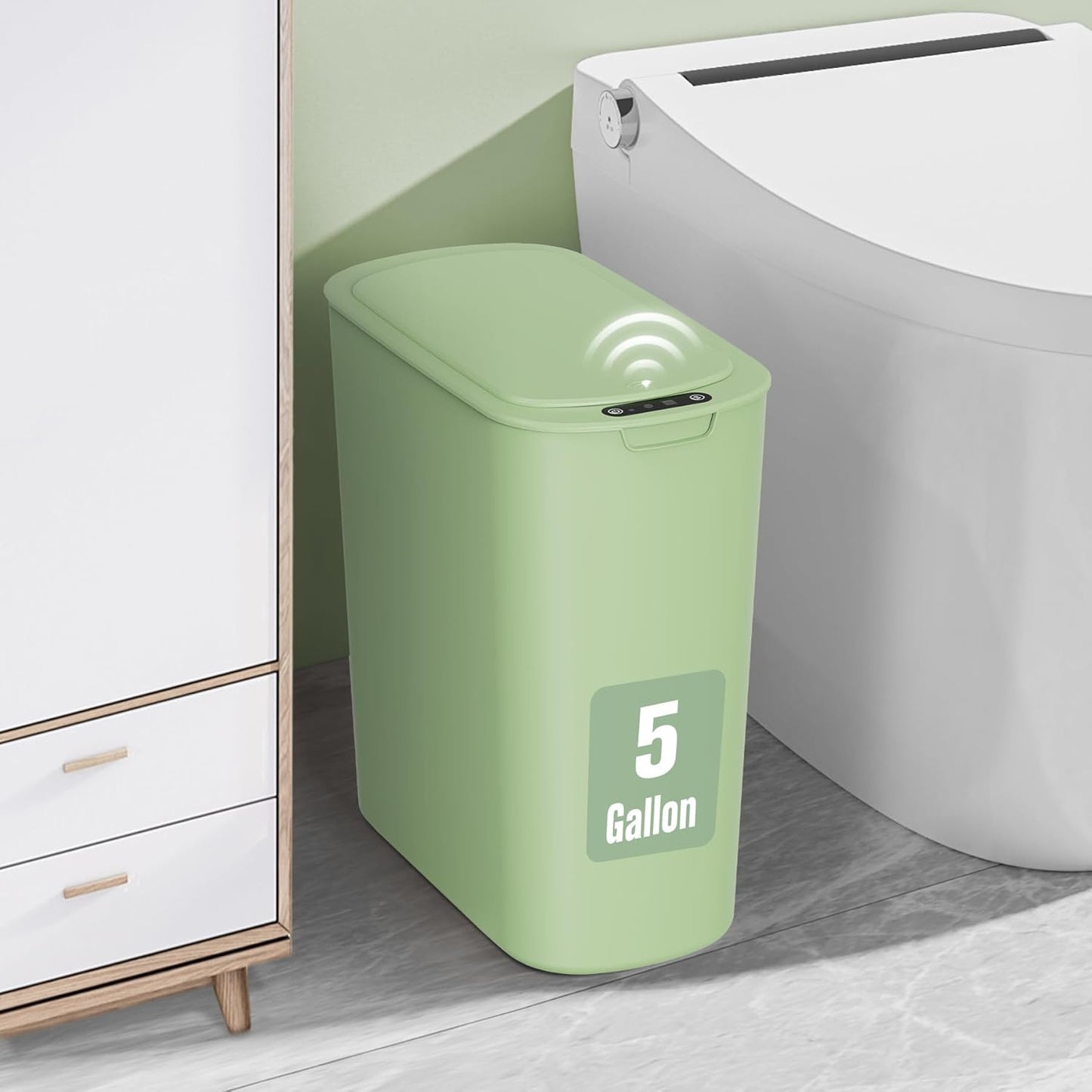 Cesun Motion Sensor Trash Can - Touchless 5 Gallon Wastebasket