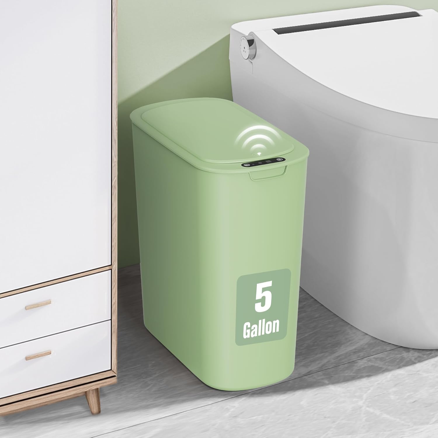 Cesun Motion Sensor Trash Can - Touchless 5 Gallon Wastebasket