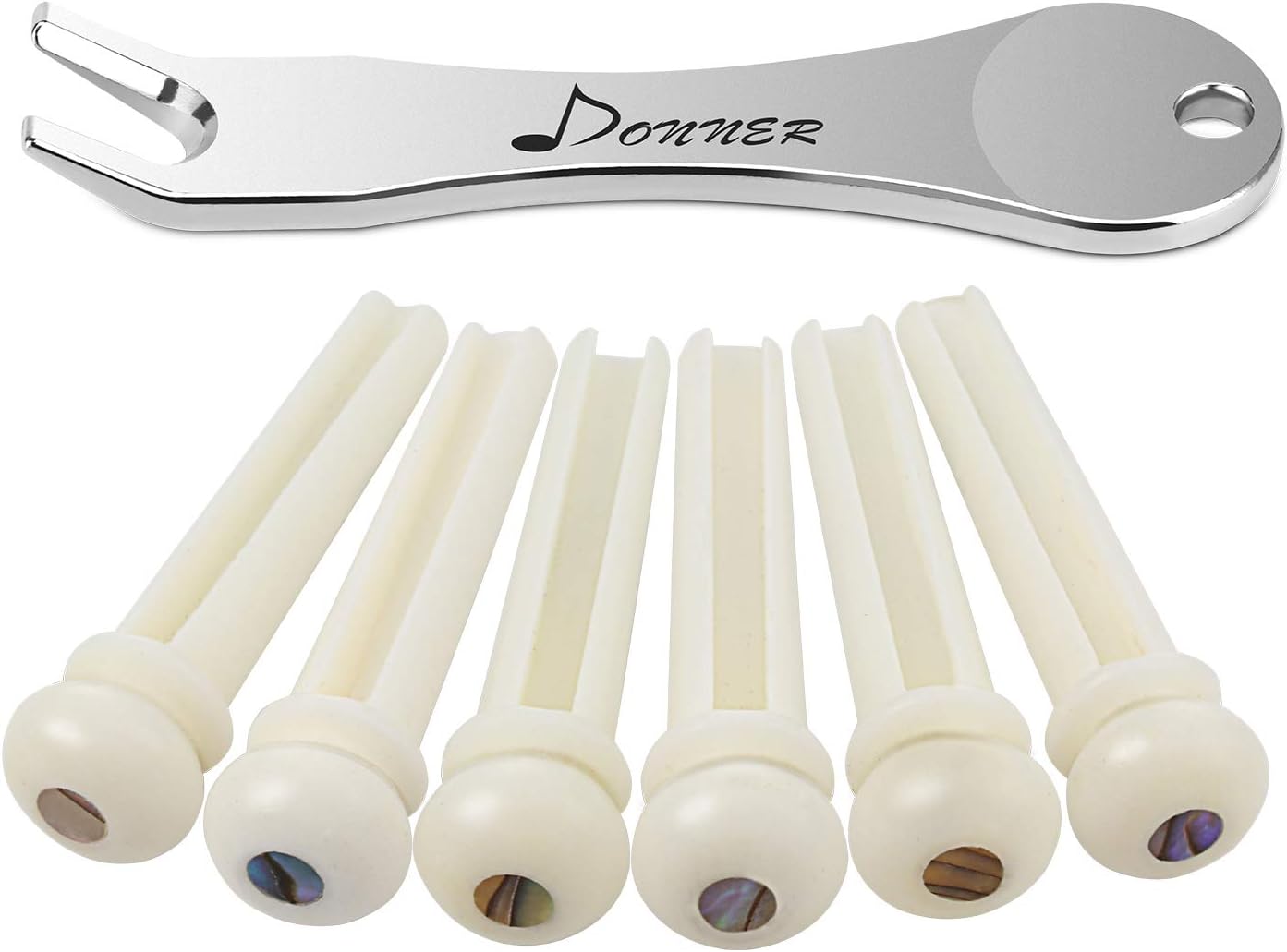 Enhance Tone: Donner White Bone Bridge Pins Set