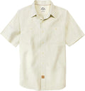Dubinik Mens Short Sleeve Button Down Chambray Shirt - Lightweight fit