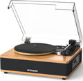 Vinyl Record Player with Built-In Speakers and Bluetooth - Walnut