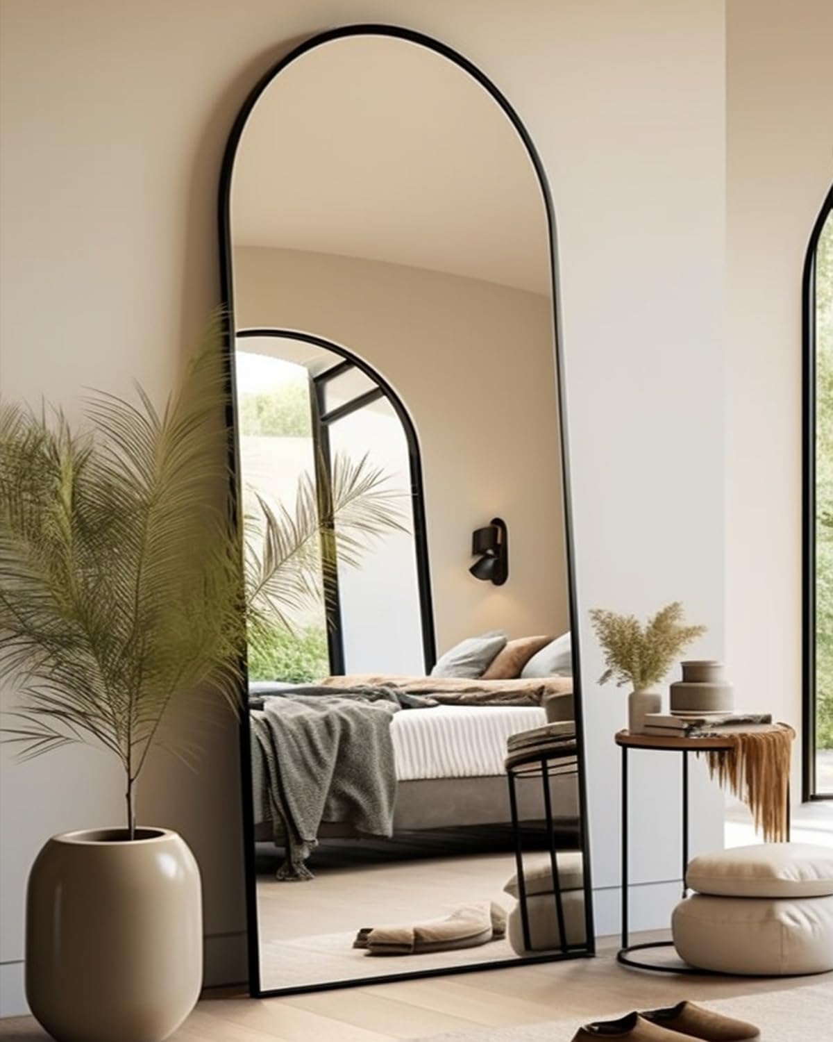 Full Length Mirror, 64x21 in Arched Design for Any Room