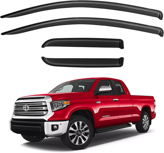 Window Rain Guards Visors Shield for 2007-2021 Toyota Tundra