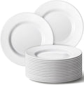 Hushee 24 Pack 7 in White Dessert Plates - Durable Everyday Set