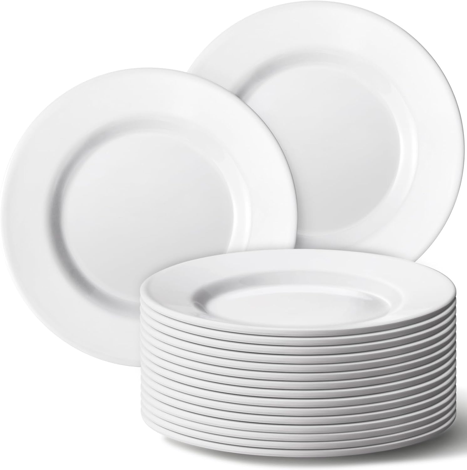 Hushee 24 Pack 7 Inch White Dessert Plates for Every Occasion