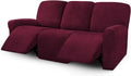 ULTICOR Velvet 8-Piece Recliner Sofa Cover for 3 Seater - Soft Fit