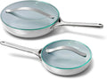 Ceramic Fry Pan Duo Gray - Non-Toxic Non-Stick Skillets (10.5 & 8)