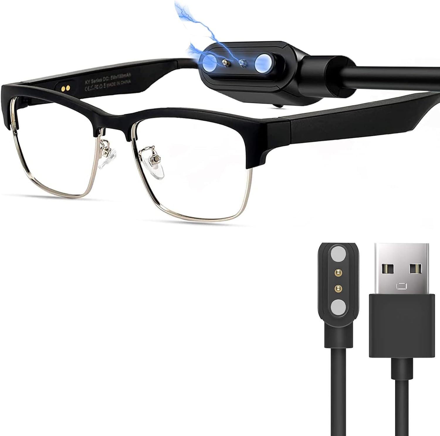Lamshaw Magnetic USB Charger for DOVIICO KY02 Smart Glasses