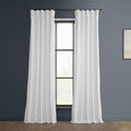 White Velvet Room Darkening Curtain Panel 50W x 108L - Plush Heritage