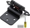 3/8 in Inset Cabinet Door Hinges 30 Pack - Matte Black Self-Closing