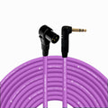 Right Angle XLR Male to 1/4 TRS Cable - 150 Feet Purple