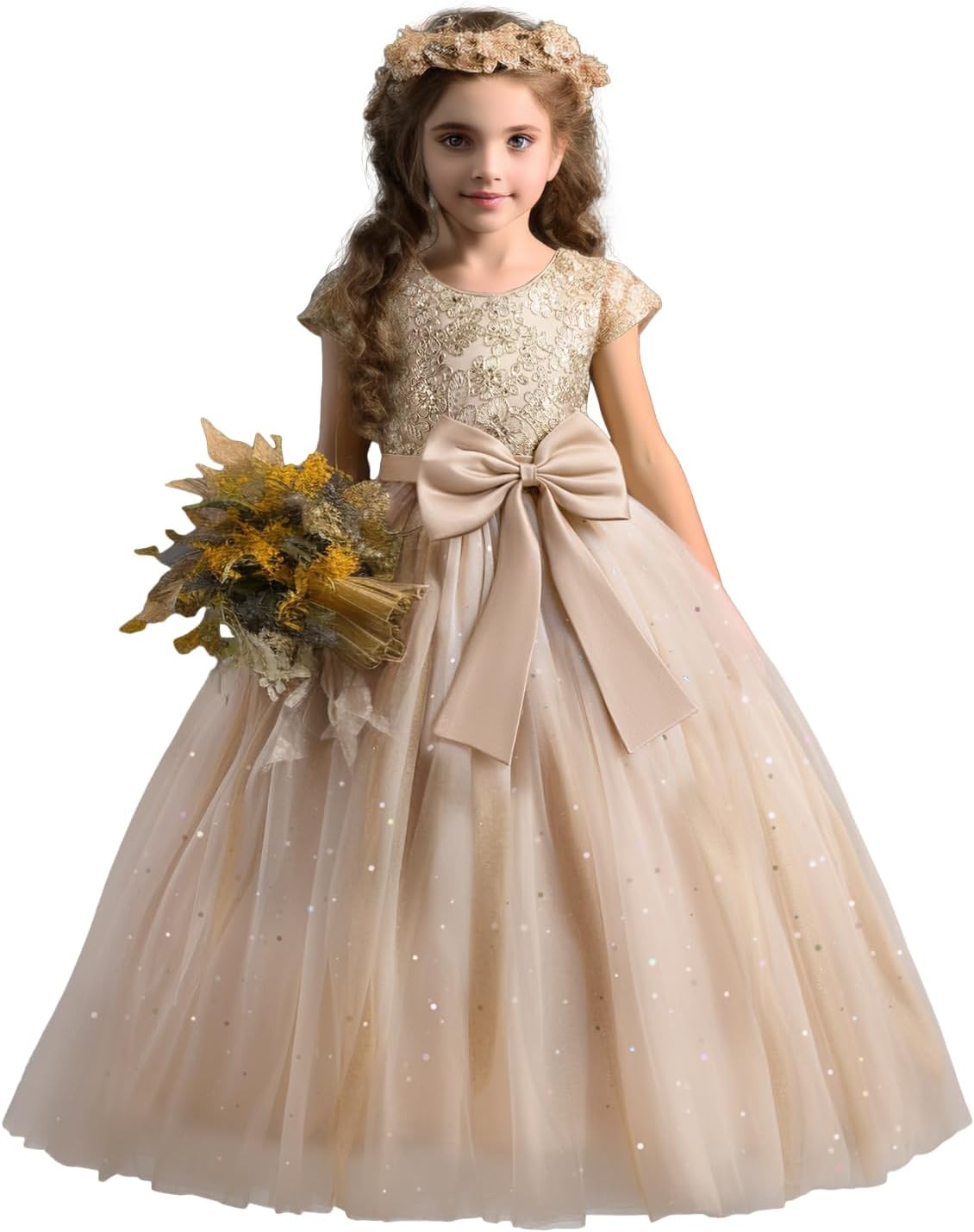 TTYAVO Girls Pageant Princess Flower Dress for Special Events