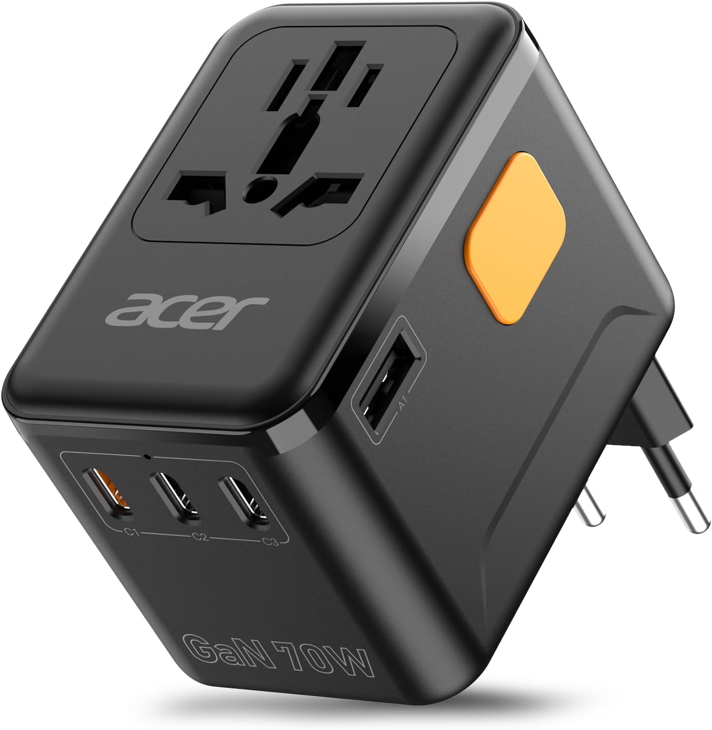 Acer 70W GaN Universal Travel Plug Adapter for Global Use