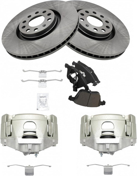 TRQ Front Ceramic Brake Pads & Rotors for Audi A4 2005-2008