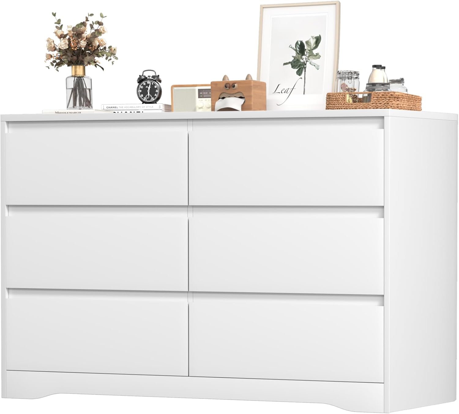 Greenvelly White Dresser with Deep Drawers for Modern Storage