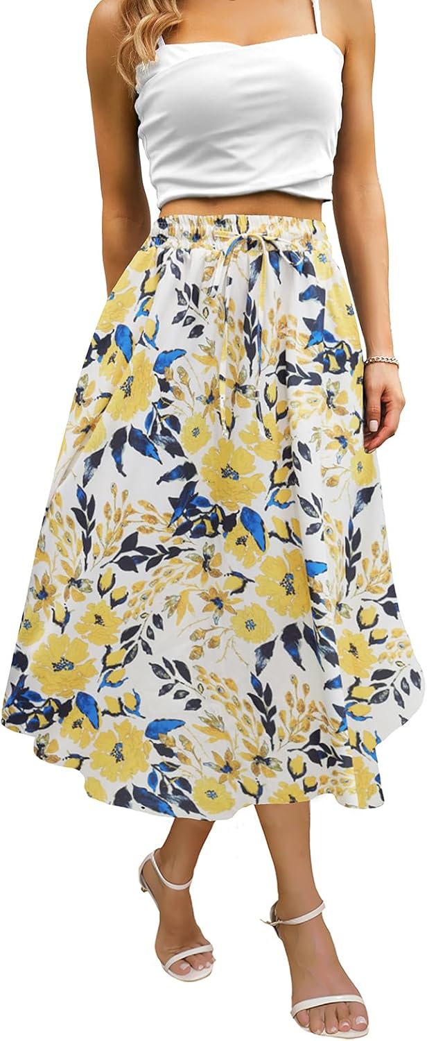 Maxi Skirts for Women with Pockets for Casual Beach Parties