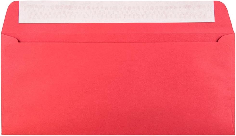 JAM PAPER #10 Business Colored Recycled Envelopes in Red