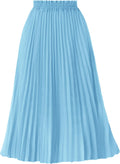 GOOBGS Women's Pleated A-Line High Waist Midi Skirt - Flowy Comfort 3