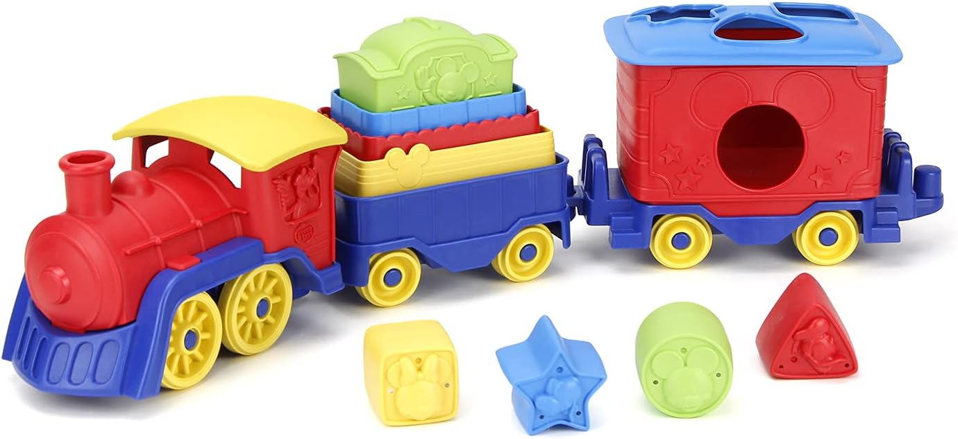 Green Toys Mickey Mouse Train: Eco-Friendly Stack & Sort