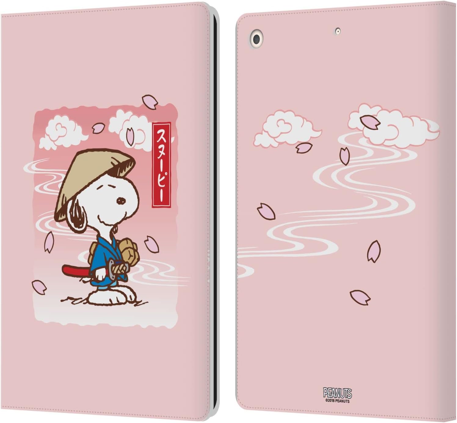 Peanuts Samurai Snoopy Leather Wallet Case for iPad 10.2 2019-2021