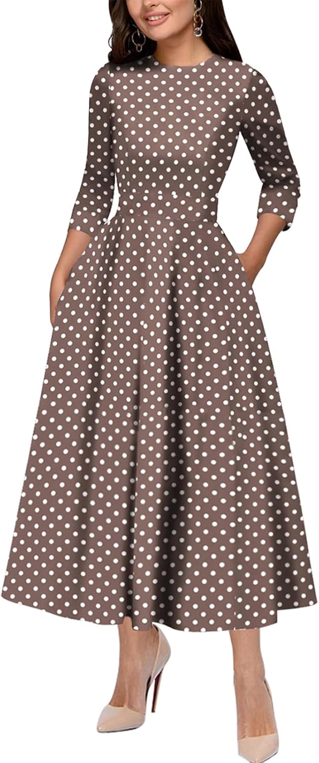 Simple Flavor Women's Vintage Dress for Parties and Casual Wear