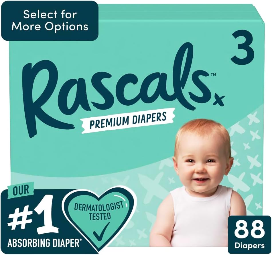 Super Absorbent Size 3 Diapers, 88 Pack