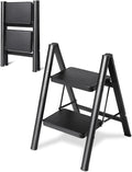 Double Elite 2 Step Folding Step Ladder - Sturdy 330 Lbs Load