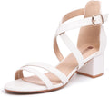 Women's Block Low Chunky Heel Strappy Sandals - Comfortable Dress can