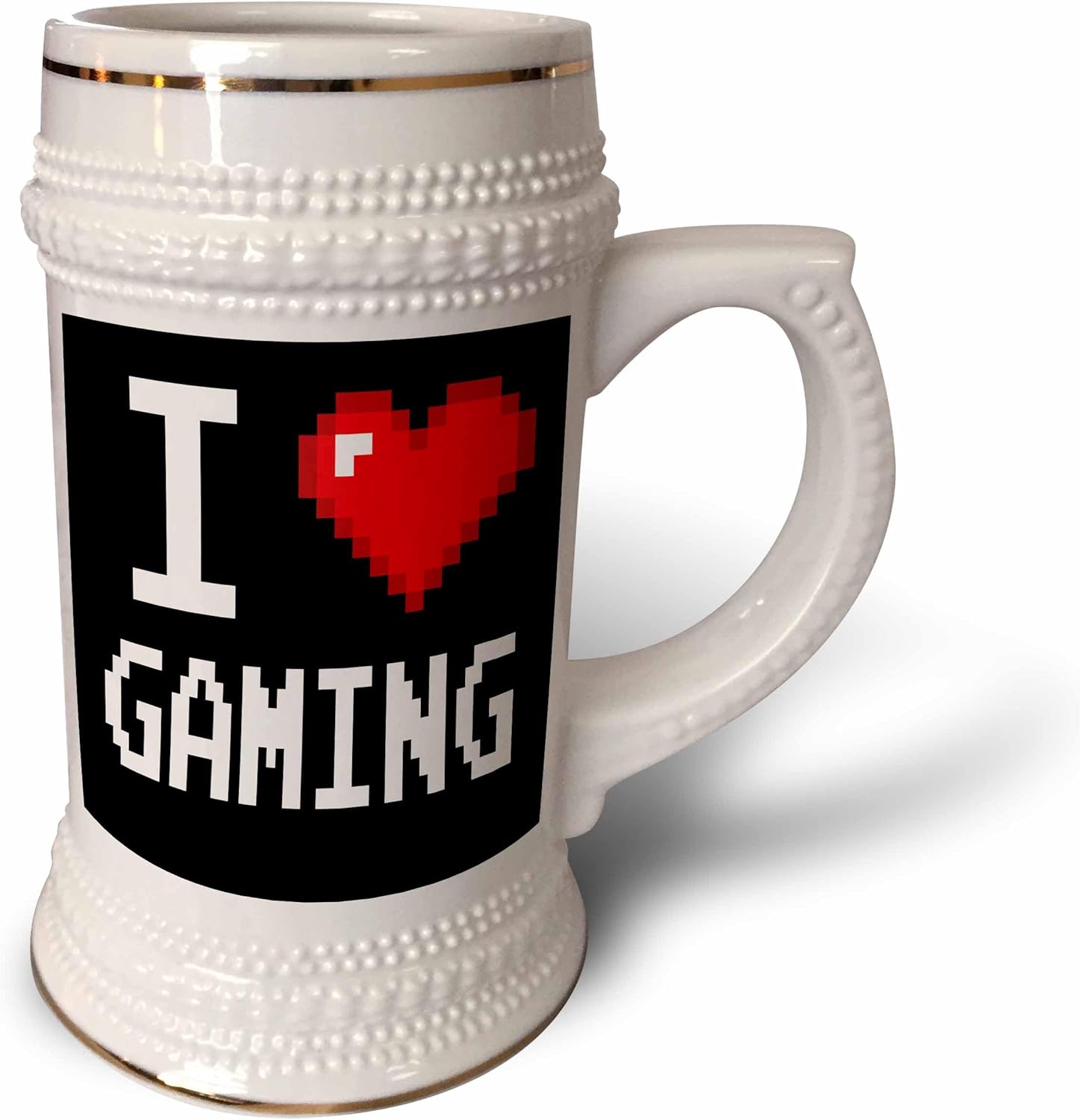 Geeky 8-Bit Gaming Mug, 18oz, White
