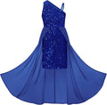 GRACE KARIN Girls Sequin One-Shoulder Dress - Elegant Party Fit