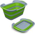 Collapsible Pet Bathtub with Drain Hole - Portable Foldable Pet Bath