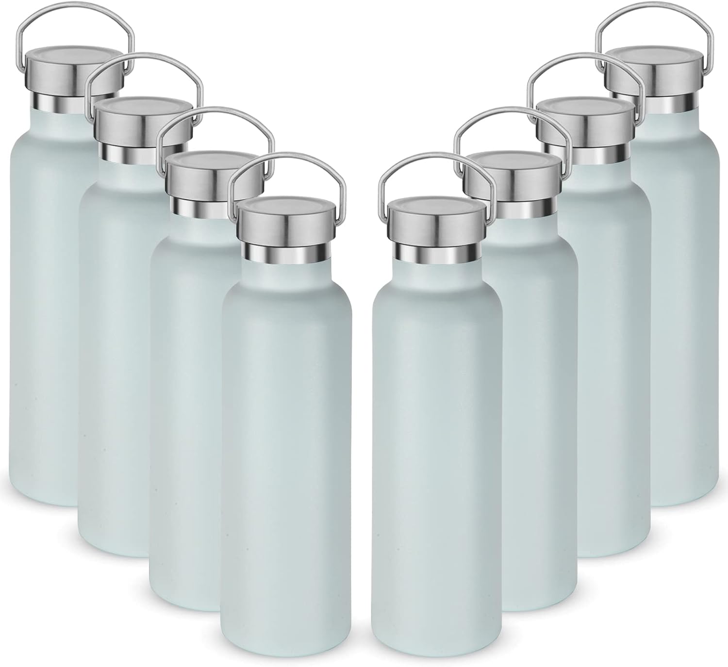 20 oz Insulated Water Bottles Bulk 8 Pack for Active Lifestyles