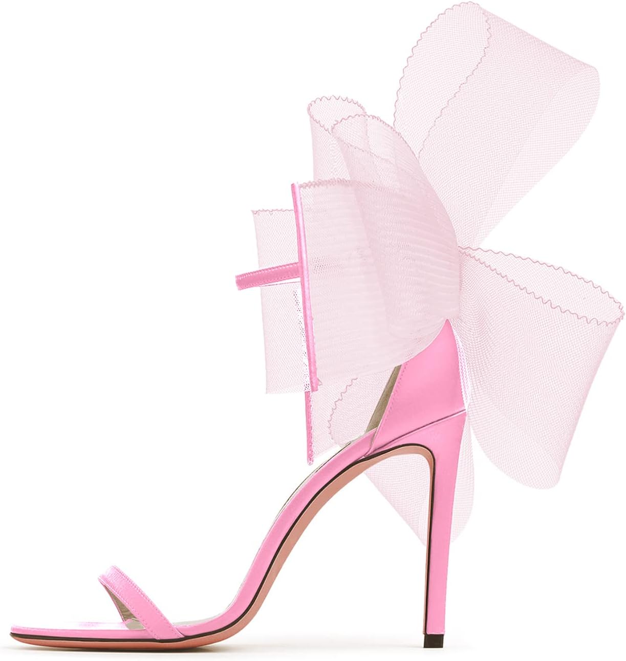Coutgo Women's Bow Heels Open Toe Stiletto Sandals for Summer