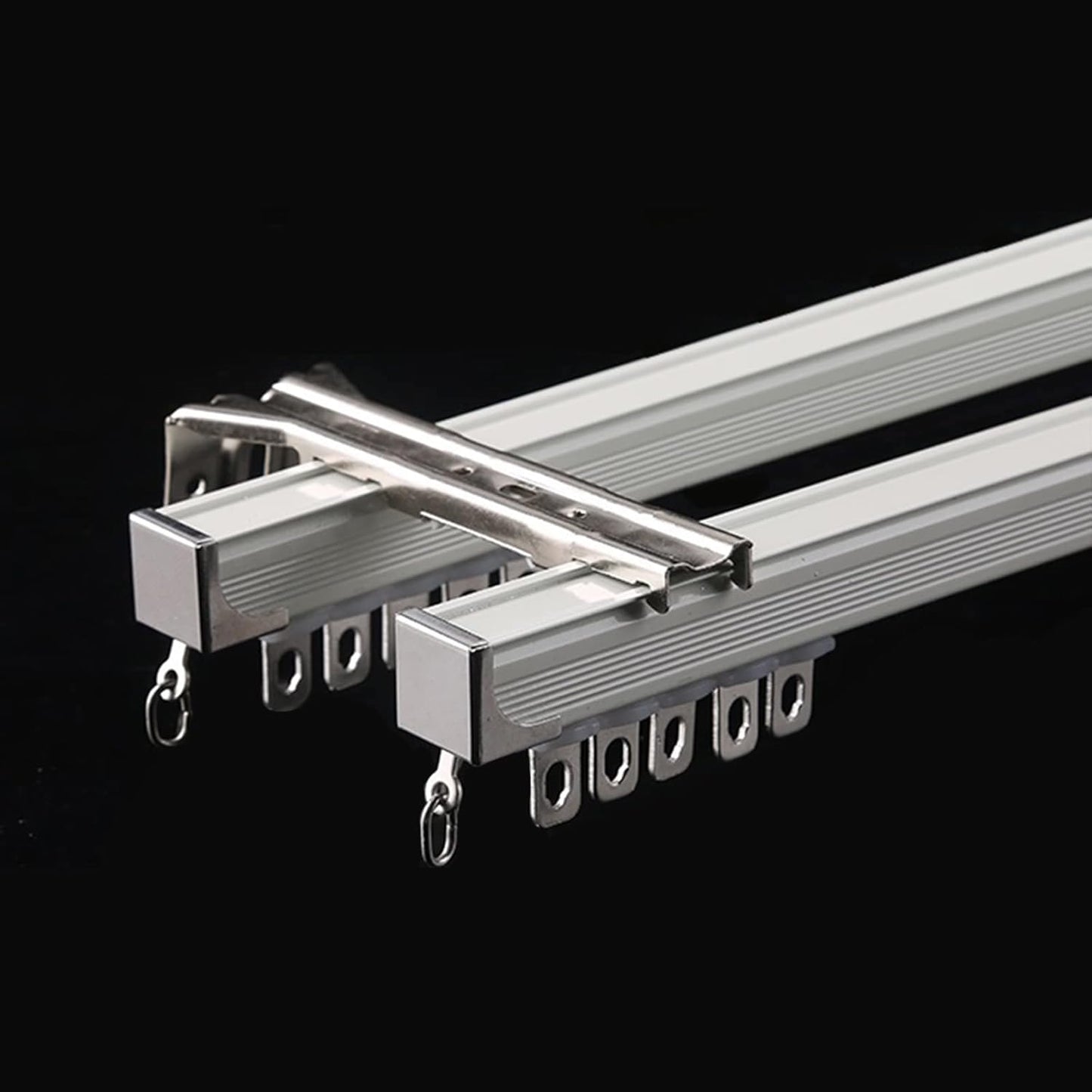 Double Ceiling Mount Curtain Track Set - Easy Installation, Sleek Design!