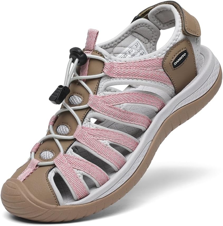 Dannto Women's Closed Toe Hiking Sandals for Outdoor Comfort