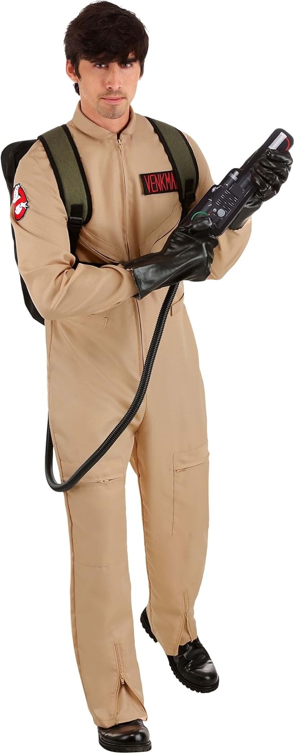 Deluxe Adult Ghostbusters Costume with Proton Pack & Name Tags