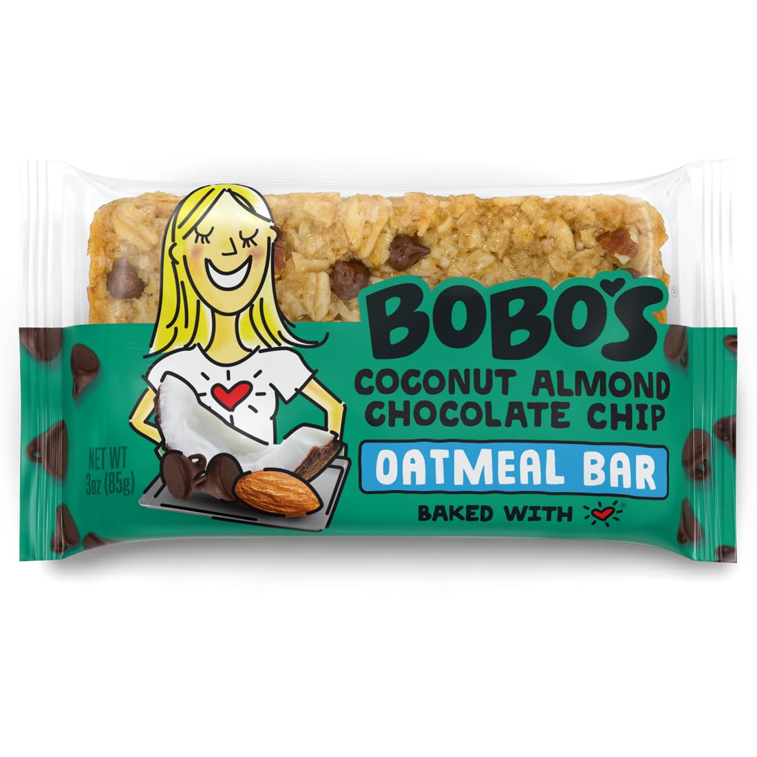 Bobo's Oatmeal Bars: Coconut Almond Chocolate Chip Delight