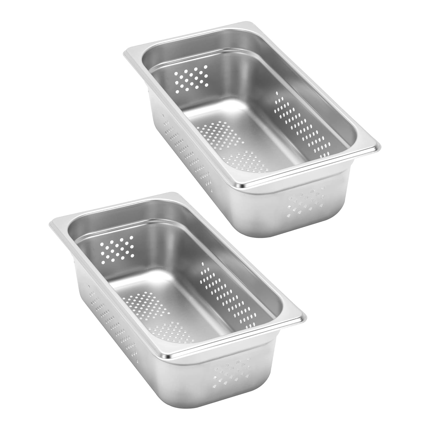 1/3 Size 4 in Deep NSF Anti-Jam Perforated Steam Table Pan