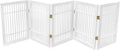 Pet Dog Gate Freestanding Acacia Hardwood 5-Panel 24in Tall - Portable